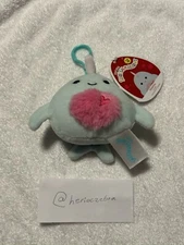 Squishmallows Niema the Narwal 3.5" Clip-On Keychain Plush Toy Stuffed Animal