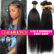 Brazilian Straight 400G 4Bundles Virgin 100 Human Hair Weave Weft Extension USA