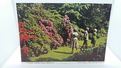 Eremitage Garden Priors Marston Warwickshire Vintage Postkarte 1970er 