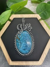 2.5  Handmade 925 Silver Plated Gemstone Wire Wrapped Pendant New B2187
