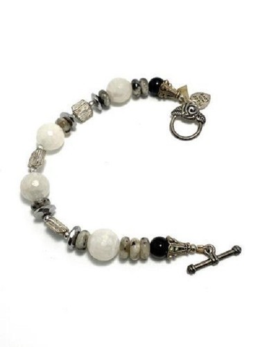 Necklace Set - Rare Black Coral & Herkimer Diamond - Titanium White Jade - Picture 7 of 9