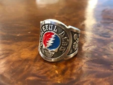 Grateful Dead heavy sterling silver ring Made in USA ...