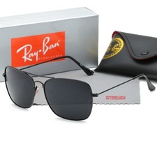 New Ray-Ban RB3136 Caravan Classic Sunglasses Black Frame Gray Lens UV