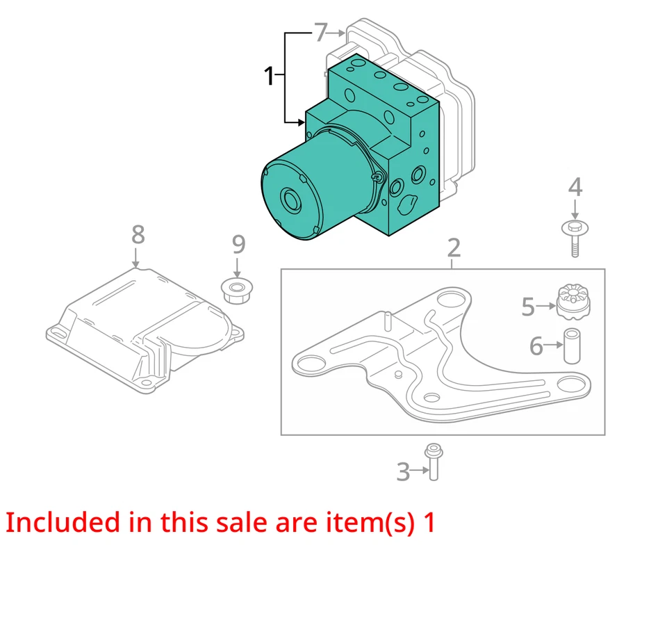Conjunto de piezas de freno antibloqueo con crucero adaptativo para BMW 640i 20590 12-19 Foto 3 de 4
