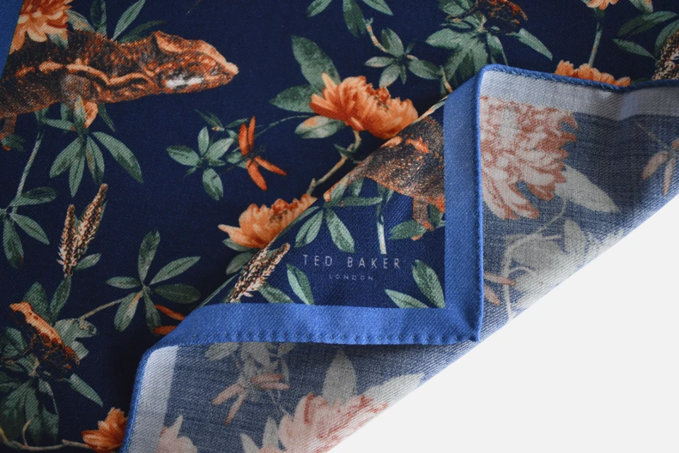 NUEVO PAÑUELO CUADRADO DE BOLSILLO TED BAKER London 100 % lana Foto 4 de 4