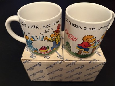 Bernstein Bears Vintage 1987 Princess House Coffee Mug  Collectible Set Of 2 NEW