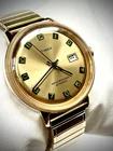 Vintage Timex Automatic Viscount Calendar Gold Tone Date Men’s Watch Runs