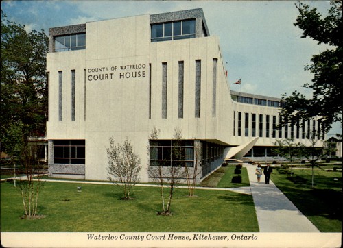 Waterloo County Court House Kitchener Ontario vintage postcard p112 | eBay