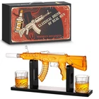 Whiskey Decanter AK47 Set with 2 Whiskey Glasses, Gifts for Dad Men Fathers D...