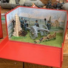 C.B.G. Lead Artillery Toy Soldier Figure Set Cannon Red Display Box 2023