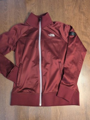 The North Face Womens M Takeback Track Suit Jacket Zinfandel Red Embroidered 