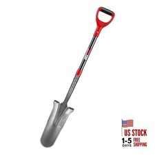 Drain Spade, Digging Garden Shovel with Fiberglass Handle for Modern