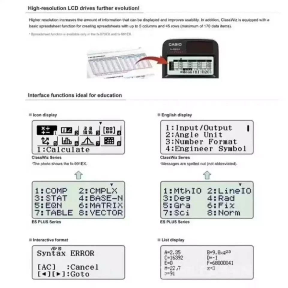 Casio FX-991ES Plus-2nd Edition Scientific Calculator With Bill Original