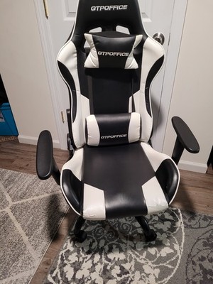 GTPOFFICE Gaming Office CHAIR.   Black And White.  Pre Owned.