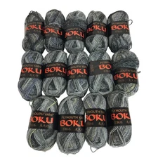 Plymouth Yarn BOKU Color 15 Wool / Silk Yarn Lot 141 Gray Multi
