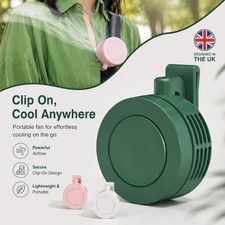 Clip On Fan USB Wearable Neck Waist Hands Free Rechargeable Stroller Fan Travel
