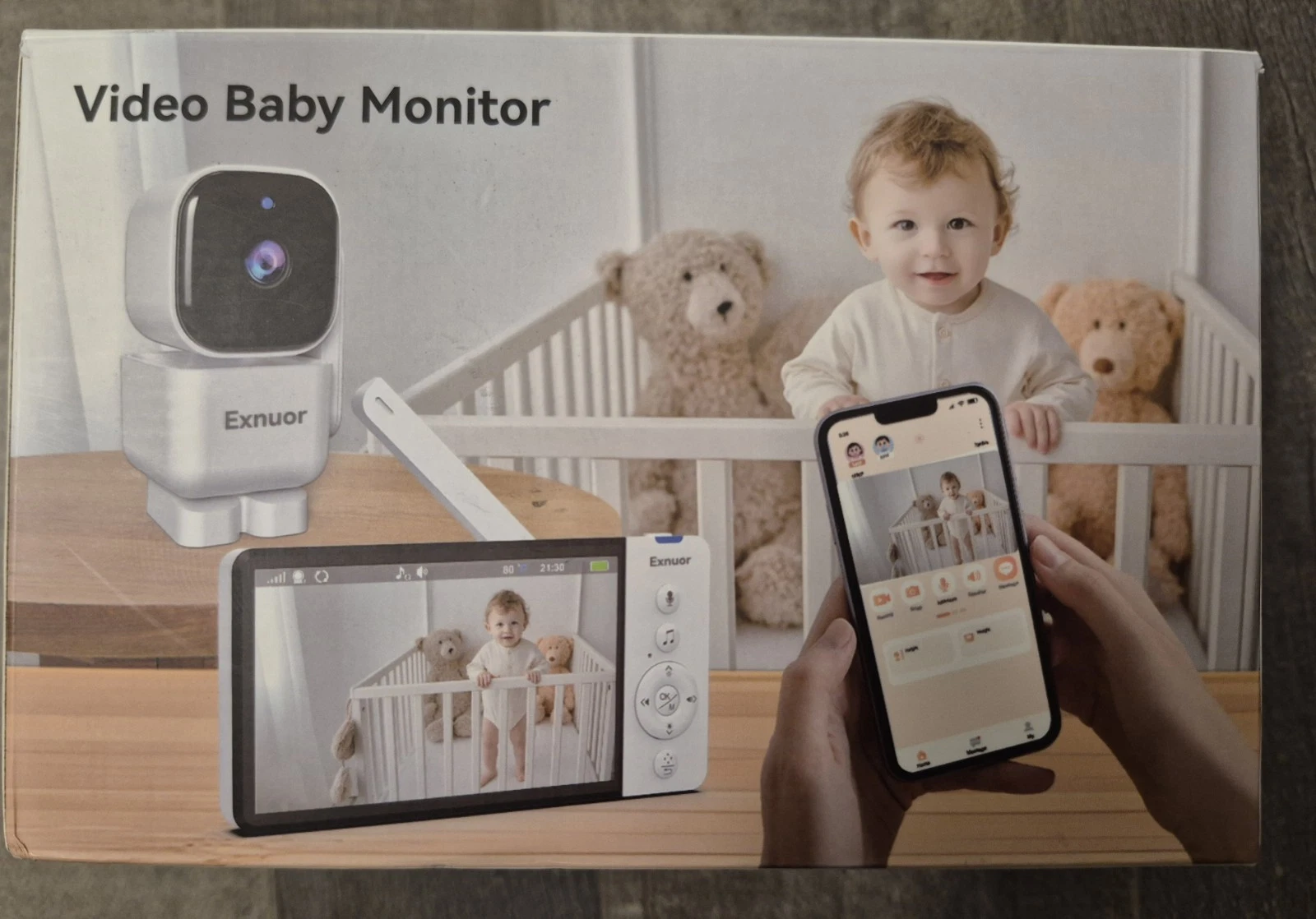 EXNOUR Baby Monitor, 4.3" Video Baby Monitor with 1080P Camera