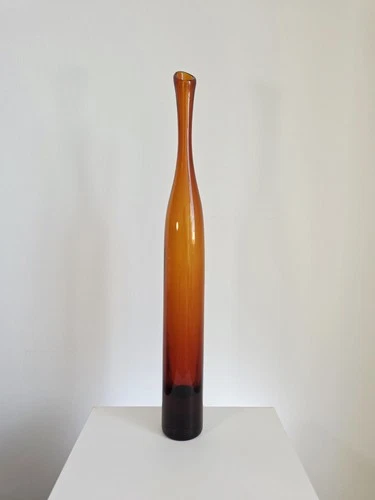 Blenko 6427 24" Honey Stretch Vase Joel Myers MCM Art Glass