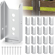 20 Pcs 2X4 Fence Brackets for Wood, Post Bracket, Rail Brackets, Deck Connectors