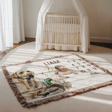 Personalized Mallard Duck Baby Milestone Blanket Mallard Nursery Decor Monthly