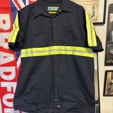 Red Kap reflective button shirt, XXL used, construction / road work