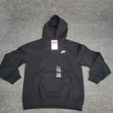 Nike Sweatshirt Youth Large Black Futura Club Fleece Hoodie Sweater Boys Kids