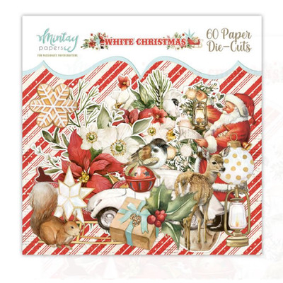 Mintay White Christmas Ephemera Embellishments Paper Die Cuts Elements Christmas