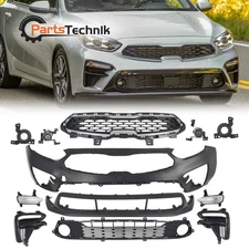 Complete Front Bumper Grille Set W/ Fog Lamp For 2019-2021 Kia Forte Korea Built