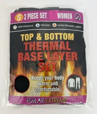 Polar Extreme Womens Thermal Base Layer Top & Bottom 2 Piece Set - SIZE S – NIP
