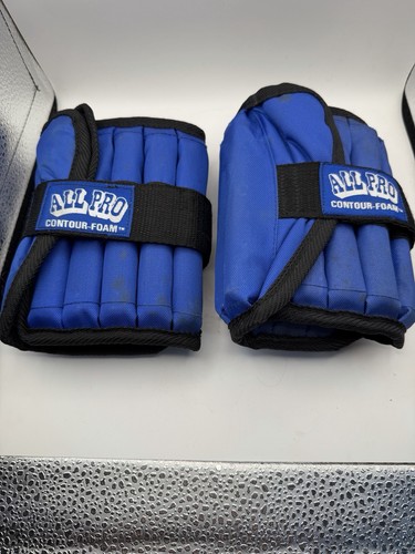 ALL PRO 10 Pound Pair (5 Lb ea) Adjustable Ankle Weight Contour Foam Style SET