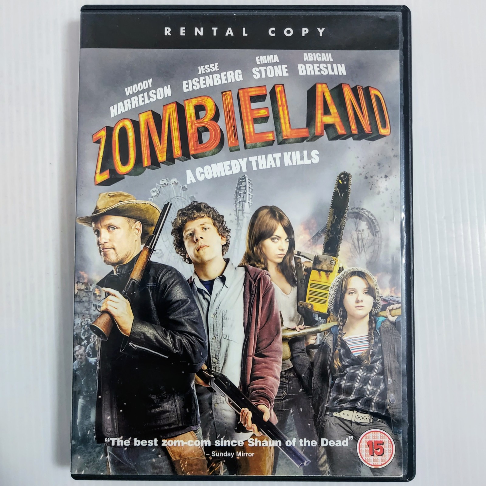 Zombieland DVD (Rental Copy) - Woody Harrelson, Jesse Eisenberg, Emma Stone - Re