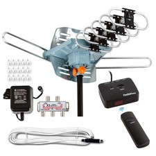 HDTV Antenna Amplified Digital Outdoor Antenna 150 Miles Range, 360 Degree Ro...