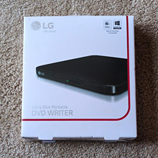 LG Ultra Slim SP80 External USB-Powered DVD Writer 8x Mac/Windows Black