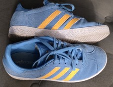 Youth Adidas Gazelle Sneakers Blue yellow 4 Women's 6