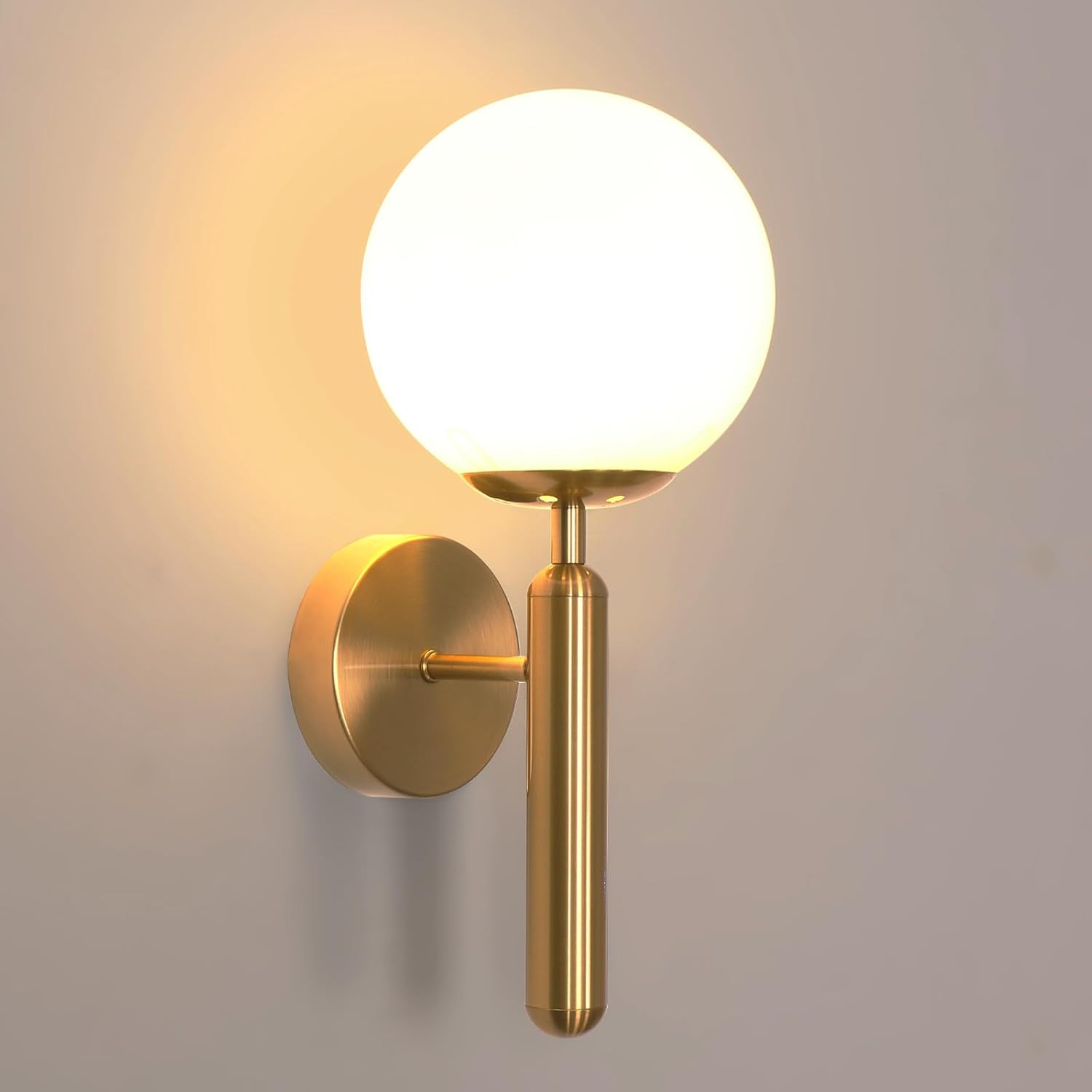 Applique Da Parete Interno Oro Ø 15 CM E27 | Lampada Moderna Design