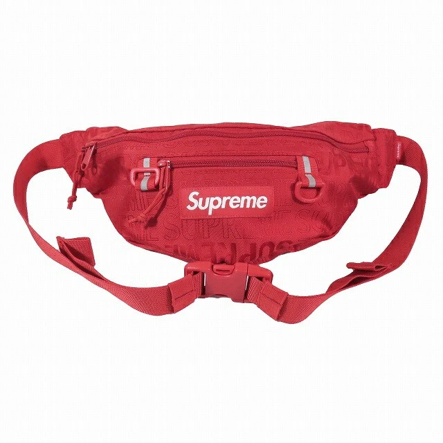 Sac Taille Suprême 19Ss Bandoulière Body Box Logo Rouge Homme Vecteur