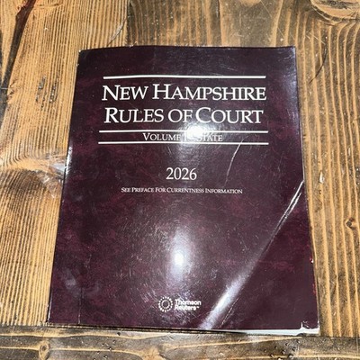 New Hampshire Rules of Court Volume 1 - State 2026 Edition Paperback Book Unused