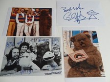 RAINBOW CHILDRENS TV ROD JANE & FREDDY GEOFFREY BUNGLE SIGNED PRE-PRINT 4 PHOTOS