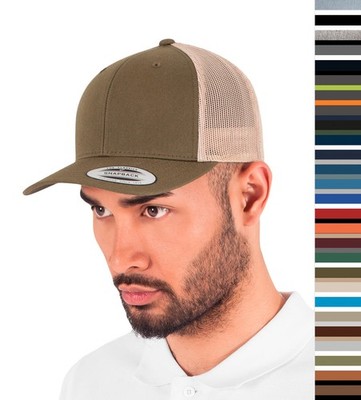 Retro Trucker Cap Yupoong 8-fach gesteppter Schirm 2-Tone Classic SnapBack 6606T
