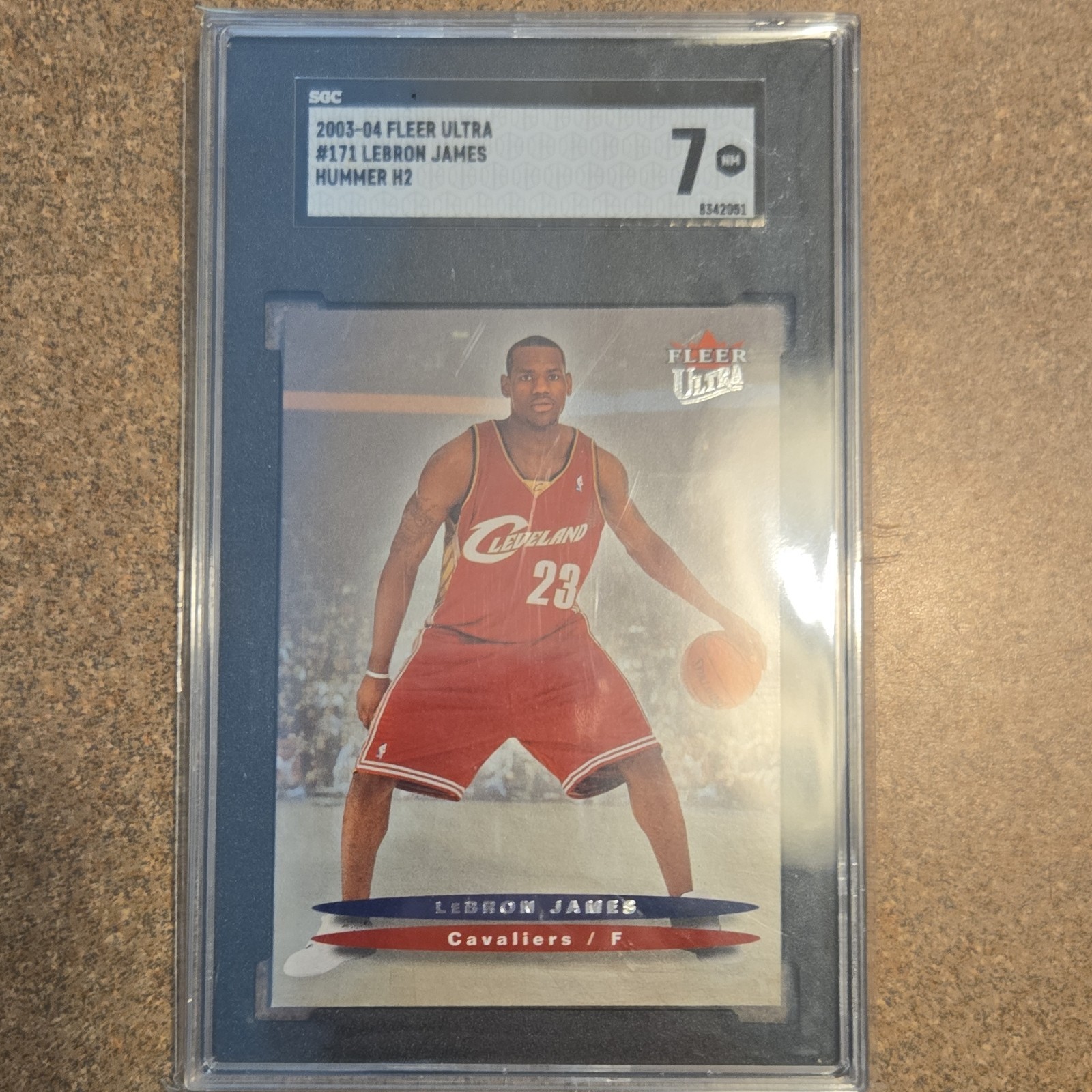 Fleer 2003-04 Ultra Hummer H2 LeBron James Cavaliers #171 SGC 7