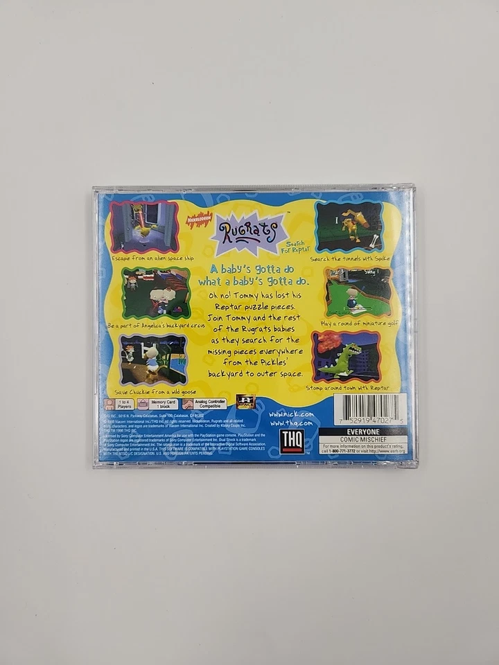 Rugrats Search for Reptar PS1 PlayStation 1 Complete CIB - Image 2 of 4