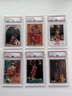 Michael Jordan PSA Graded Basketball Card Lot (6 Total Cards) Bulls Lot E