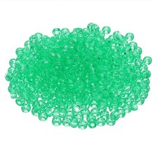 1200 Pcs 6x9mm Bling Green Acrylic Bulk Plastic Barrel Bead