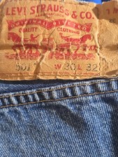 Vintage Levi's 501 Jeans Men's W30 L32 Straight Leg Blue Denim Button Fly Made i