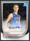 2025-26 Bowman Nikola Topic Chrome Auto #BCA-NO Oklahoma City Thunder MS2