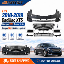 For 2018-2019 Cadillac Xts Front Bumper Cover Grille Kit W Sensor Holes