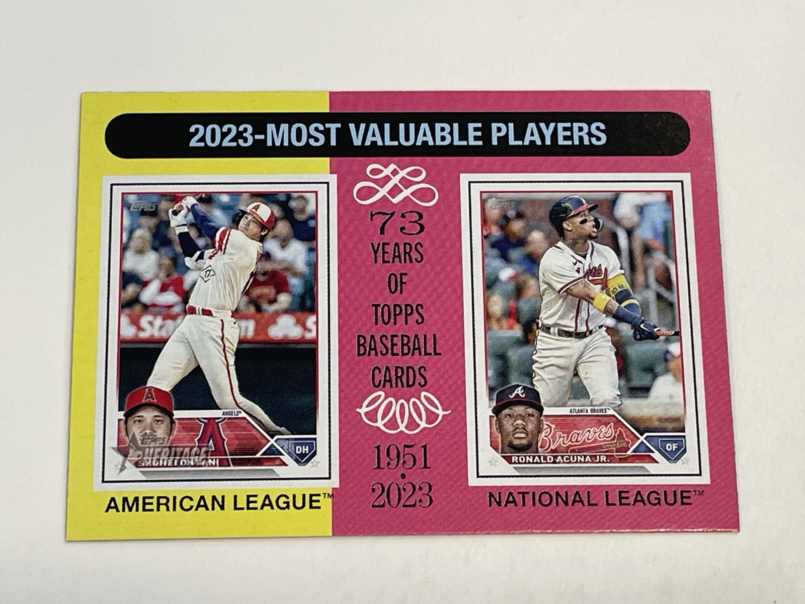 2024 Topps Heritage Baseball 2023 MVPs #204 - Shohei Ohtani - Los Angeles Angels
