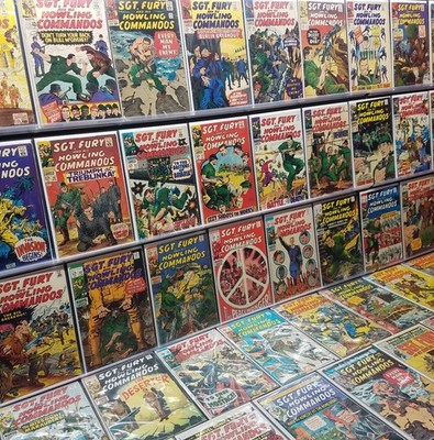 SGT FURY AND HIS HOWLING COMMANDOS LOT MARVEL SILVER/COPPER KIRBY 43 DIFFERENT!