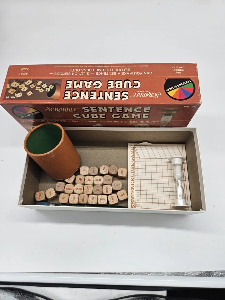 Vintage SCRABBLE SENTENCE CUBE GAME, 1983 - Image 3 of 3