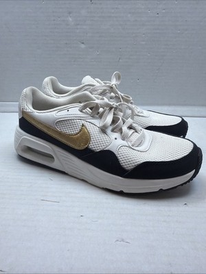 Nike Air Max Beige Black Gold White Breathable Men's Athletic Sneakers, Mens 10